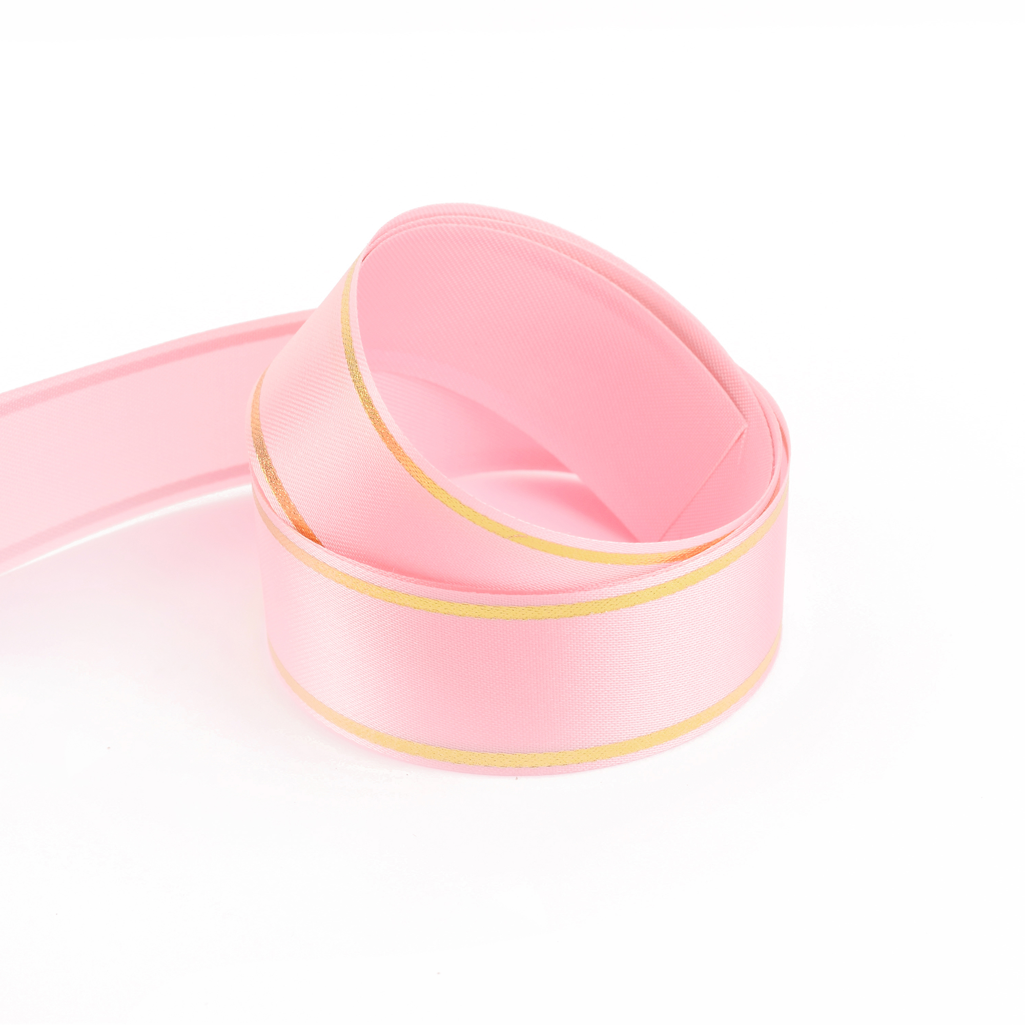 Renges Ribbon 910YYG - Slit Edge 24mm Single Face Acetate Satin - Tramline Pink 3 and ...