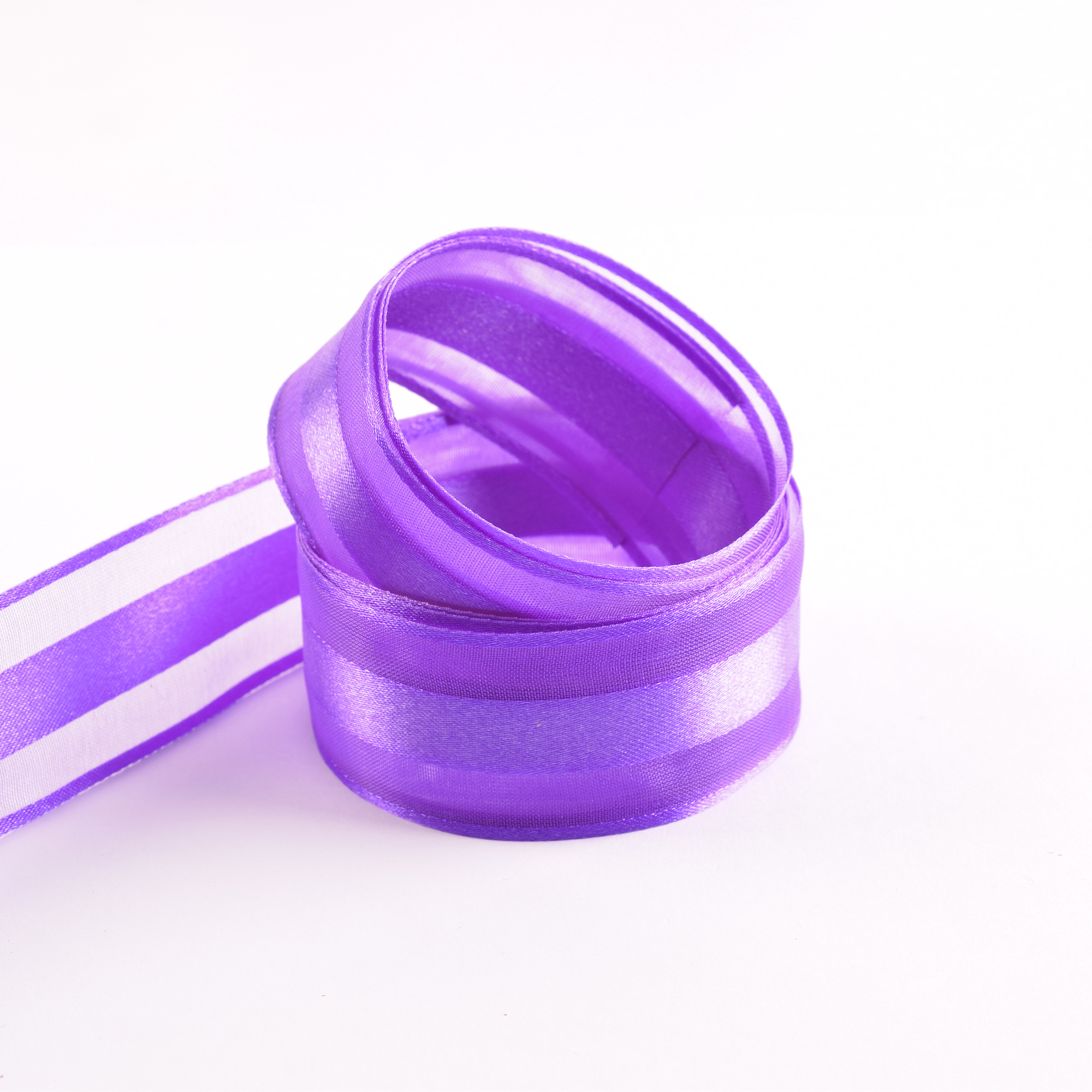 Renges Ribbon GI0367 - Woven Edge Nylon Sheer - Amethyst 579